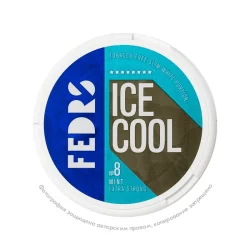 Снюс FEDRS Ice Cool №8 Mint Extra Strong, 55 мг/г, мята, slim portion