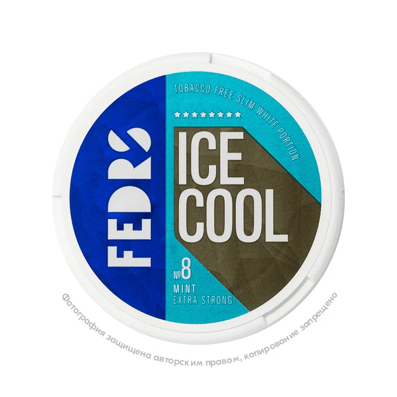 Снюс FEDRS Ice Cool №8 Mint Extra Strong, 55 мг/г, мята, slim portion
