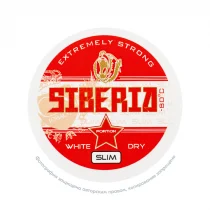 Снюс Siberia -80 Extremely Strong Slim White Dry (13 г), 43 мг/г, мята с холодком, slim portion